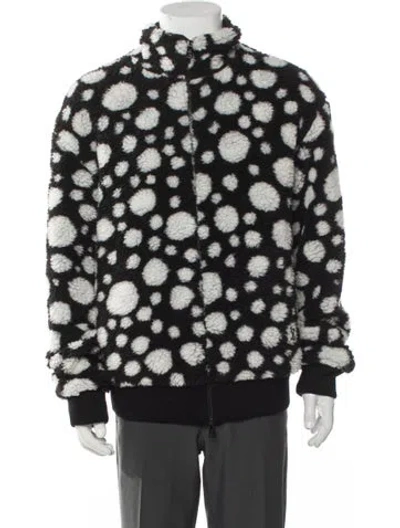 Pre-owned Louis Vuitton 2023 X Yayoi Kusama Fleece Jacket In Black