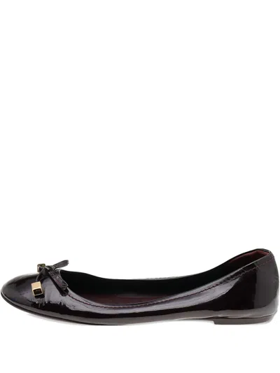 Pre-owned Louis Vuitton 2024 Amarante Patent Leather Ballet Flats