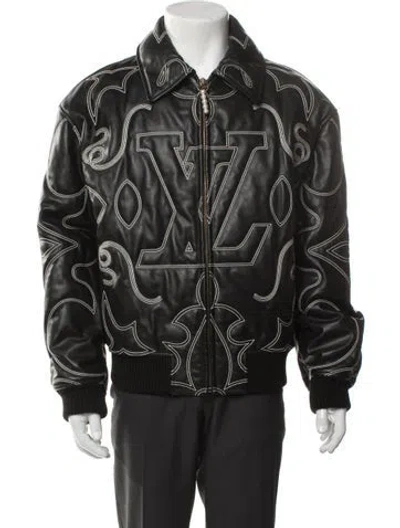 Pre-owned Louis Vuitton 2024 Calf Leather Bomber Jacket In Multi