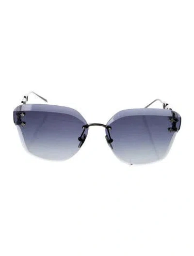 Pre-owned Louis Vuitton 2024 Chain-link Accent Sunglasses In Gold/metallic
