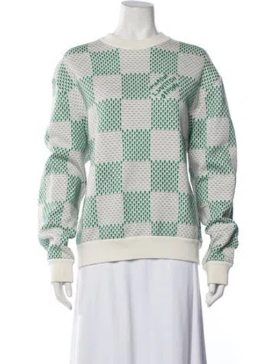 Pre-owned Louis Vuitton 2024 Damier Sweatshirt In White