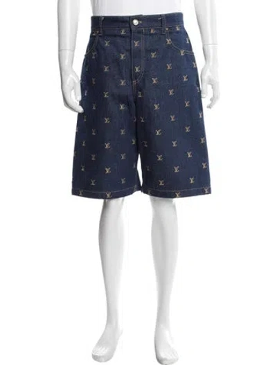 Pre-owned Louis Vuitton 2024 Denim Shorts In Blue