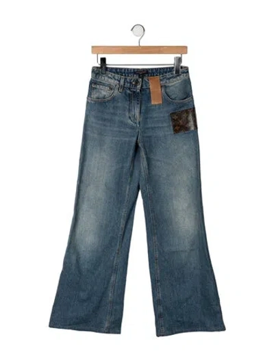 Pre-owned Louis Vuitton 2024 Flared Jeans In Blue