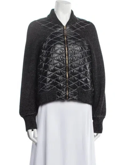 Pre-owned Louis Vuitton 2024 Graphic Print Bomber Jacket In Black