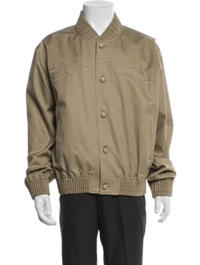 Pre-owned Louis Vuitton 2024 Graphic Print Bomber Jacket In Neutral