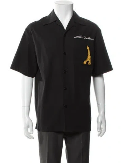 Pre-owned Louis Vuitton 2024 Graphic Print Shirt In Black