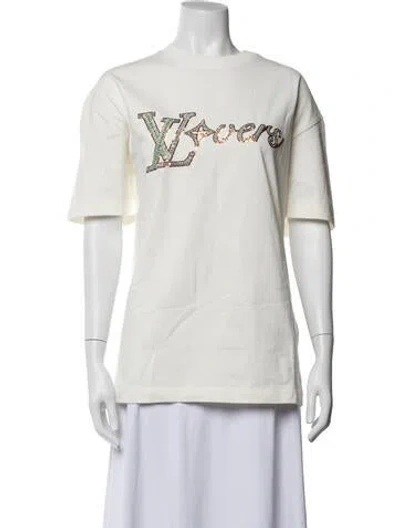Pre-owned Louis Vuitton 2024 Graphic Print T-shirt In Neutrals