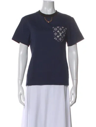 Pre-owned Louis Vuitton 2024 Graphic Print T-shirt W/ Tags In Blue