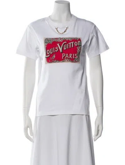 Pre-owned Louis Vuitton 2024 Graphic Print T-shirt In White