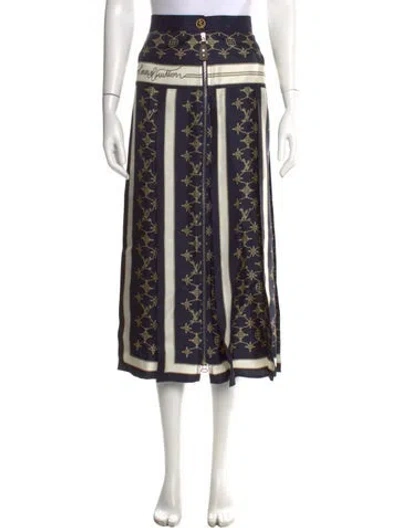 Pre-owned Louis Vuitton 2024 Long Skirt In Blue
