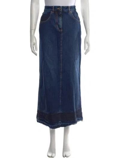 Pre-owned Louis Vuitton 2024 Long Skirt In Blue