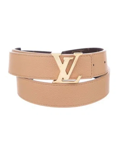 Pre-owned Louis Vuitton 2024 Lv Initiales 30mm Reversible Belt In Neutrals
