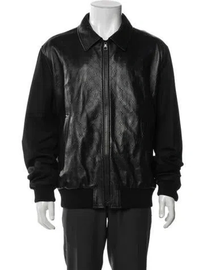 Pre-owned Louis Vuitton 2024 Lv Monogram Bomber Jacket In Black