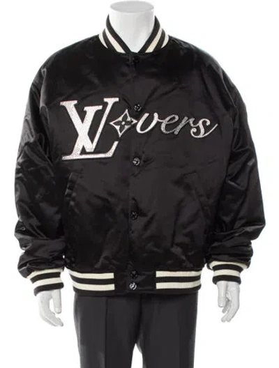 Pre-owned Louis Vuitton 2024 Lv Monogram Bomber Jacket In Black
