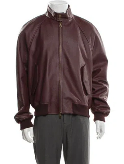 Pre-owned Louis Vuitton 2024 Lv Monogram Bomber Jacket In Burgundy