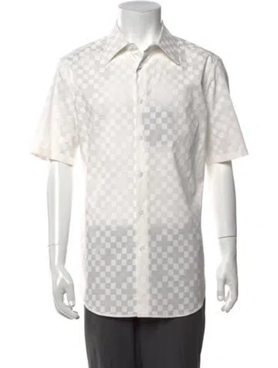 Pre-owned Louis Vuitton 2024 Lv Monogram Dress Shirt In White