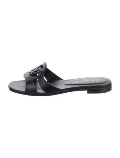 Pre-owned Louis Vuitton 2024 Lv Monogram Slides In Black