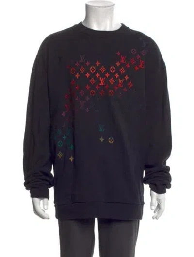 Pre-owned Louis Vuitton 2024 Lv Monogram Sweatshirt In Black