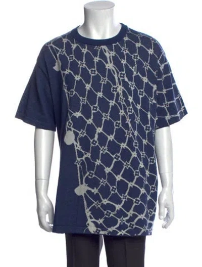 Pre-owned Louis Vuitton 2024 Lv Monogram T-shirt In Blue