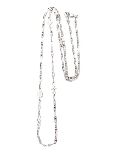 Pre-owned Louis Vuitton 2024 Lv Speed Necklace In Silver