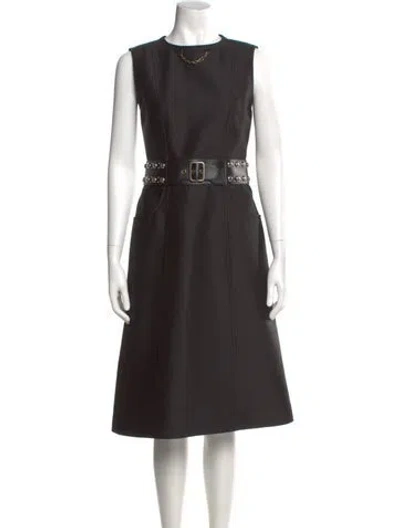 Pre-owned Louis Vuitton 2024 Midi Length Dress In Black