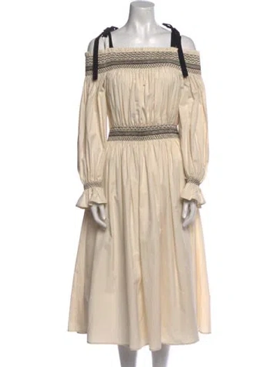 Pre-owned Louis Vuitton 2024 Midi Length Dress In Neutral