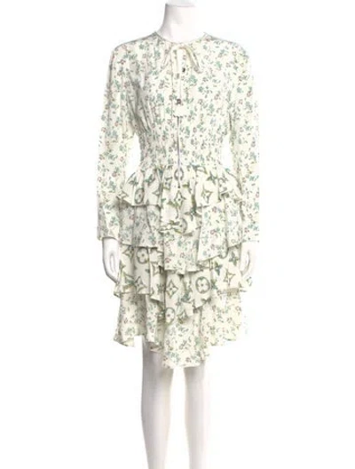 Pre-owned Louis Vuitton 2024 Midi Length Dress In White