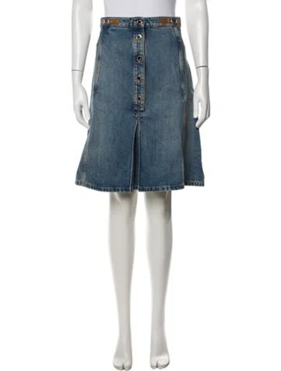 Pre-owned Louis Vuitton 2024 Midi Length Skirt In Blue