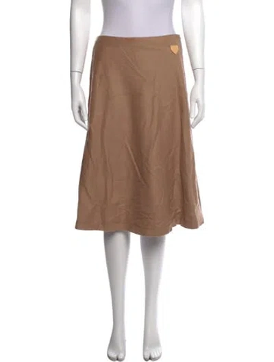 Pre-owned Louis Vuitton 2024 Midi Length Skirt In Neutrals