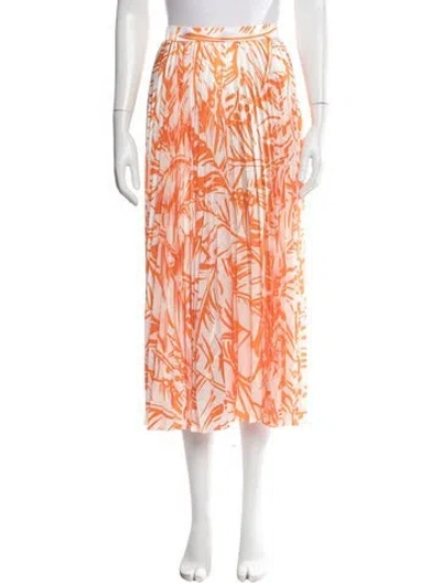 Pre-owned Louis Vuitton 2024 Midi Length Skirt In Orange