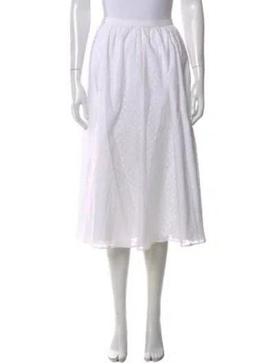 Pre-owned Louis Vuitton 2024 Midi Length Skirt In White