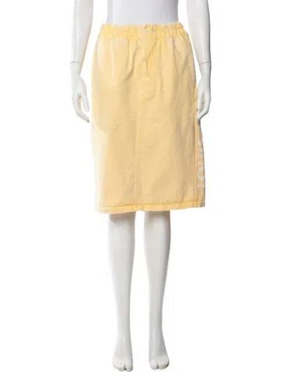 Pre-owned Louis Vuitton 2024 Midi Length Skirt In Yellow