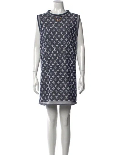 Pre-owned Louis Vuitton 2024 Mini Dress In Blue