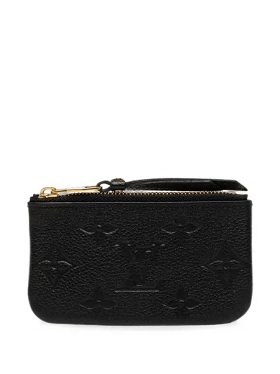 Pre-owned Louis Vuitton 2024 Monogram Empreinte Key Pouch Coin Pouch In Black