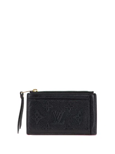 Pre-owned Louis Vuitton 2024 Monogram Empreinte Zip Coin Pouch In Black