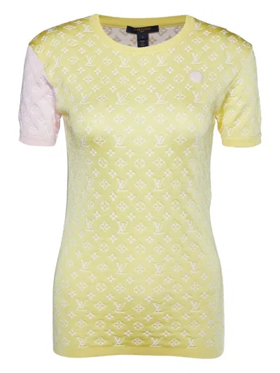 Pre-owned Louis Vuitton 2024 Monogram-jacquard T-shirt