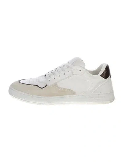 Pre-owned Louis Vuitton 2024 Monogram Mini Lin Pattern Sneakers In White