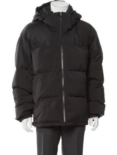 Pre-owned Louis Vuitton 2024 Monogram Pattern Puffer Coat In Black