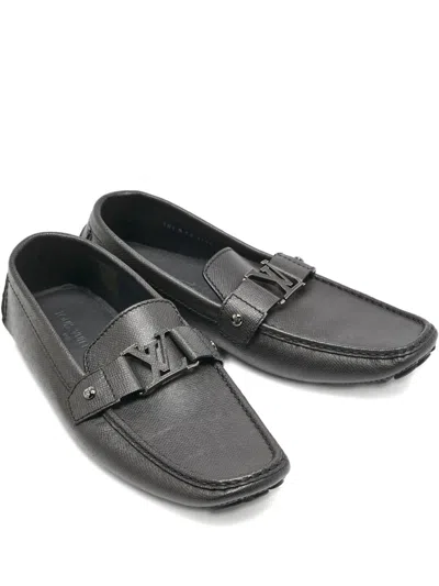 Pre-owned Louis Vuitton 2024 Monte Carlo Leather Lv Buckle Loafers