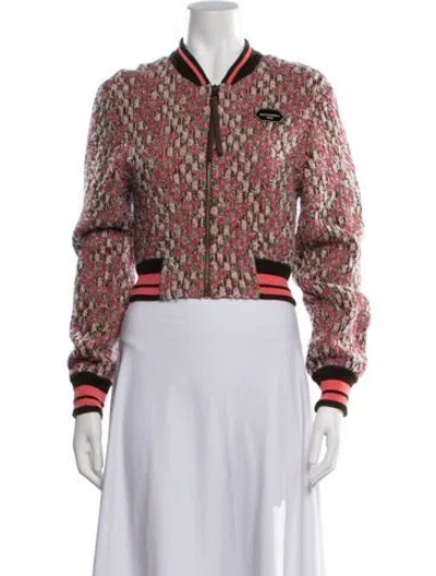 Pre-owned Louis Vuitton 2024 Patterned Bomber Jacket In Red