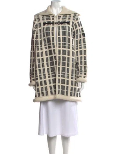 Pre-owned Louis Vuitton 2024 Plaid Print Coat In Neutrals