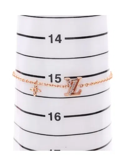 Pre-owned Louis Vuitton 2024 Rhinestone-embellished Bracelet In Gold