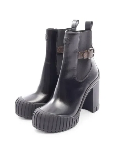 Pre-owned Louis Vuitton 2024 Ruby Monogram Ankle Boots In Black