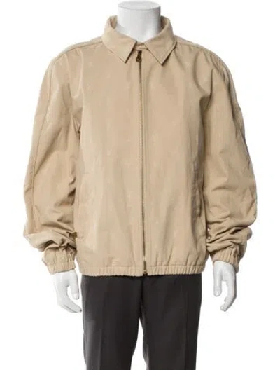 Pre-owned Louis Vuitton 2024 Signature Logo Bomber Jacket In Brown