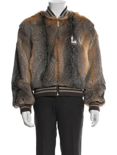 Pre-owned Louis Vuitton 2024 Signature Logo Bomber Jacket In Neutral