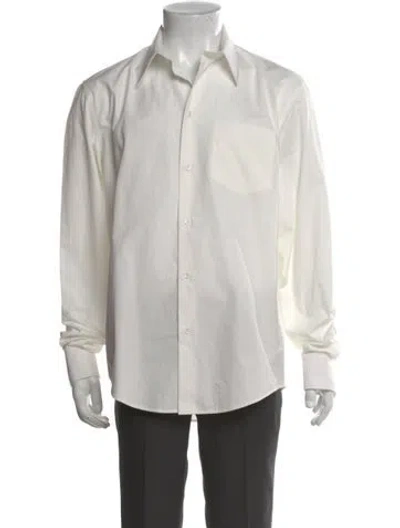 Pre-owned Louis Vuitton 2024 Signature Logo Shirt In White