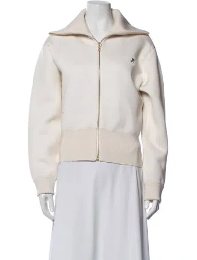 Pre-owned Louis Vuitton 2024 Silk Bomber Jacket In Neutrals