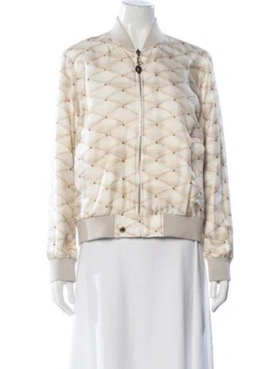 Pre-owned Louis Vuitton 2024 Silk Bomber Jacket W/ Tags In Neutral