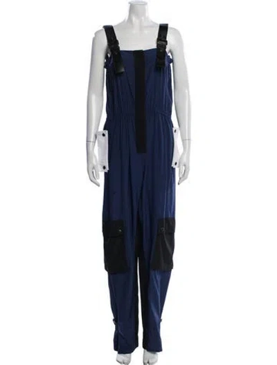Pre-owned Louis Vuitton 2024 Silk Overalls In Blue
