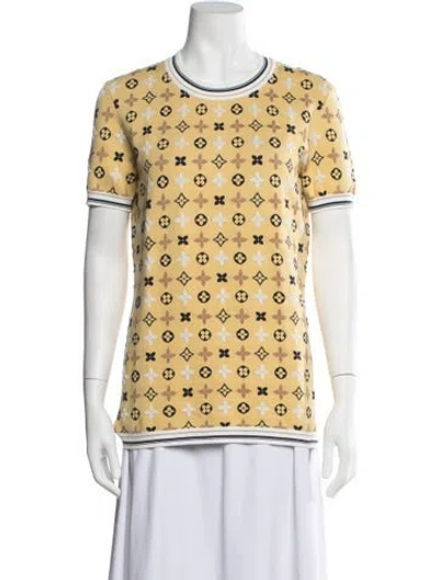 Pre-owned Louis Vuitton 2024 Silk Sweater In Yellow